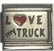Red heart laser - love my truck